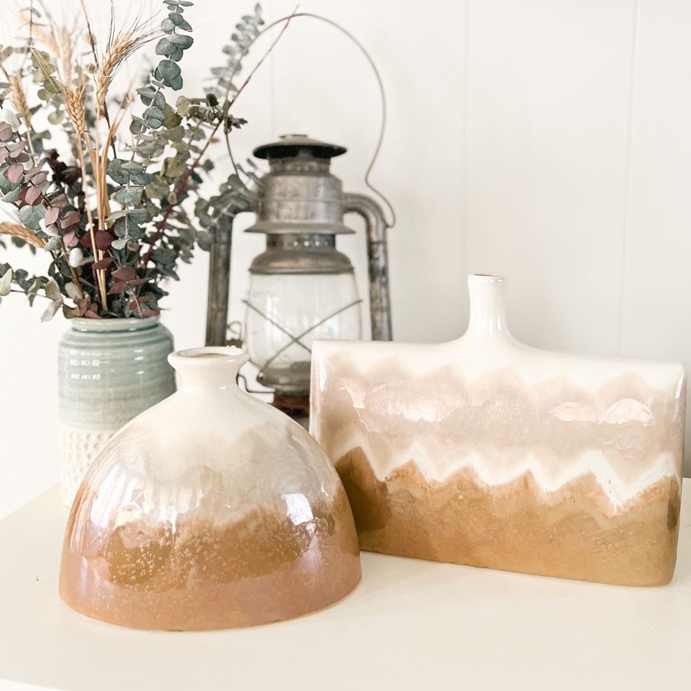 Matching Glazed Designer Vases